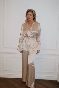 Champagne Silk Tassel Robe Top
