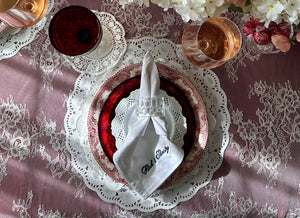 Embroidered Formal Dinner Napkins