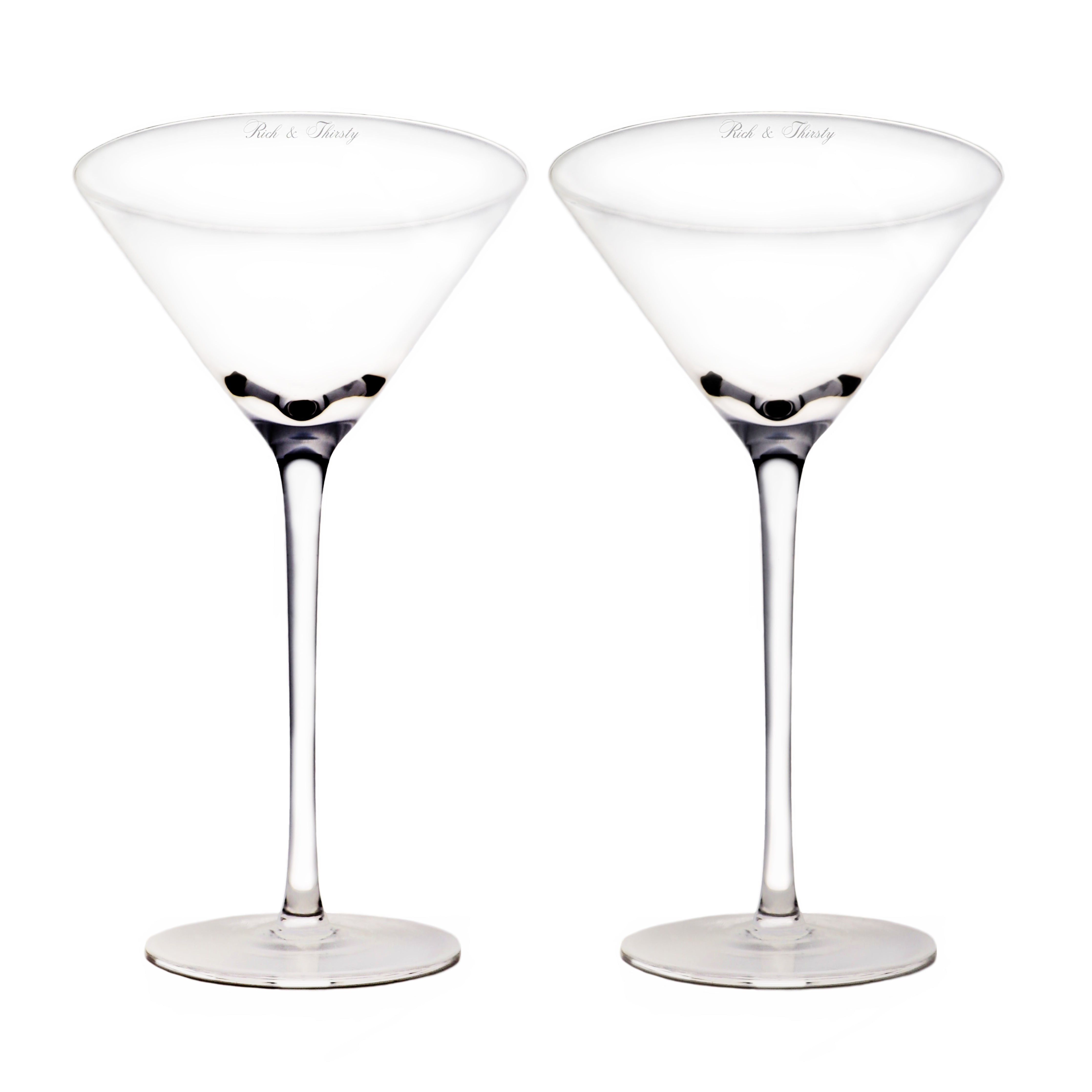 Crystal Martini Glass Set – Rich & Thirsty